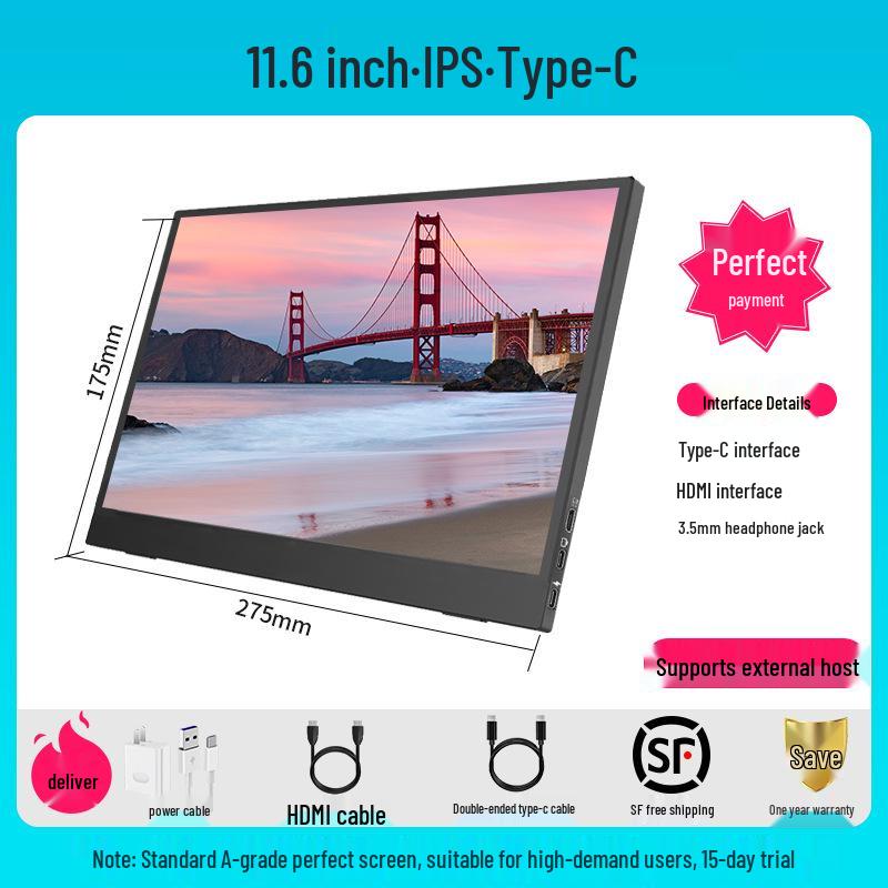 Портативный 4K IPS дисплей 14-15,6", расширение для ноутбука 144 Гц для PS4/Switch