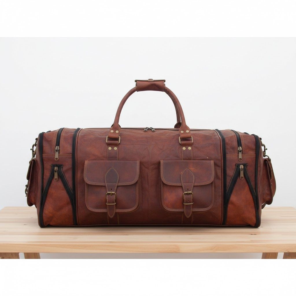 Кожаная дорожная сумка Duffel Weekender Большая дорожная сумка для спортзала Ночная ручная кладь