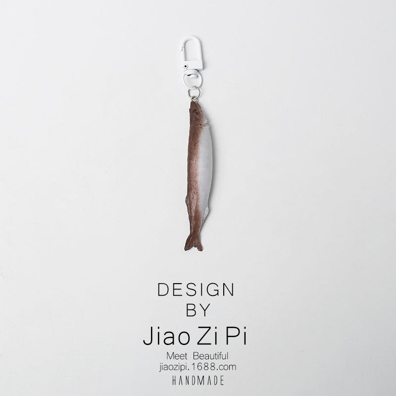Брелок в виде забавной соленой рыбы в японском стиле: Реалистичные подвесные украшения для рюкзака, персонализированные забавные аксессуары