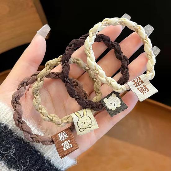 4/5Pcs Hair Ring Stretchy High Elasticity Contrast Teens Hair Tie Band Rope Ponytail Holder Hair Accessories