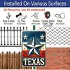2D Flat, 1pc Vintage "TEXAS" Lone Star Aluminium Sign - 8"x12" Rustic Texas Flag Inspired Decor, Patriotic Lone Star Wall Art, Perfect for Texas