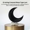 15-string Crescent Moon Type Lyre C Key Harp Portable Lyre Steel Wire Strings Mini Stringed