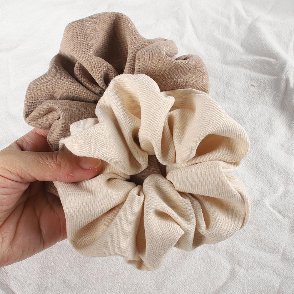 Fashion Winter Fabric Large Hair Scrunchies Elastic Hair Bands Women Girls Ponytail Holder Hair Ties Hair Accessories New