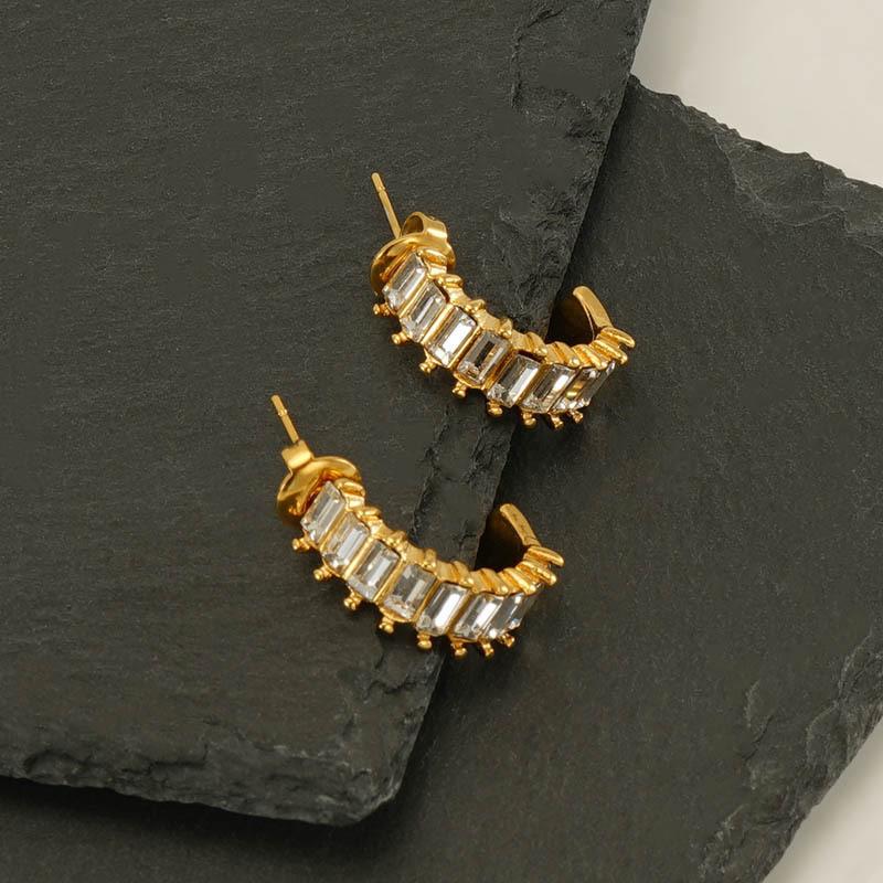 Новые серьги из нержавеющей стали U-образной формы, женские нишевые серьги-пусеты из титановой стали, легкая роскошь