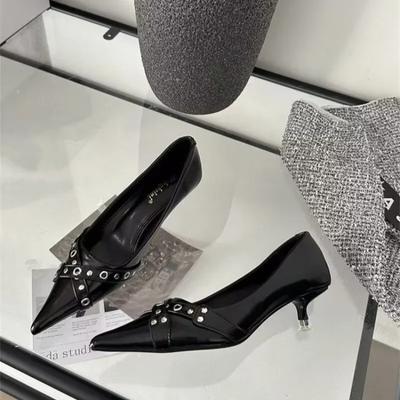 Женские пикантные туфли с острым носком, женские весенние туфли на высоком каблуке, новый дизайнерский бренд, элегантные модельные туфли, прогулочные туфли-лодочки, женские туфли на шпильке