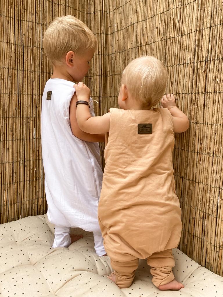 Легкий спальный мешок с ножками M (3-5 лет) серый