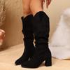 Модные женские ботинки Осень Зима Обувь Ботинки-Женские Пуанты Роскошный Дизайнер Сексуальные Ботфорты на Высоком Каблуке Высокие Сексуальные 2025