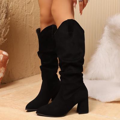 Модные женские ботинки Осень Зима Обувь Ботинки-Женские Пуанты Роскошный Дизайнер Сексуальные Ботфорты на Высоком Каблуке Высокие Сексуальные 2025