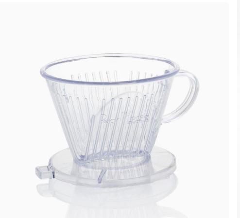 Plastisk Pour Over Kaffedrypper - Stor Størrelse for 2-4 Kopper, Manuell Kaffefilterholder