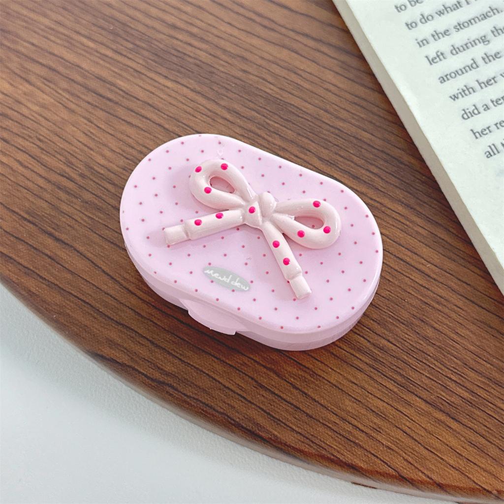Чехлы для контактных линз цвета макарон для девочек, черный, фиолетовый, контейнер для контактных линз с силиконовым пинцетом, мини-карманная коробка