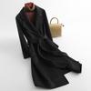 Women's Long Double-Faced Cashmere Coat - New Loose Woolen Design for Autumn/Winter 2024