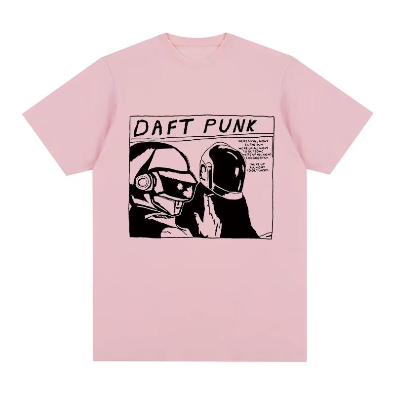 Винтажная футболка Daft Punk Французская электронная музыка Одежда Футболка Новая футболка Футболка Женские топы yk аксессуары