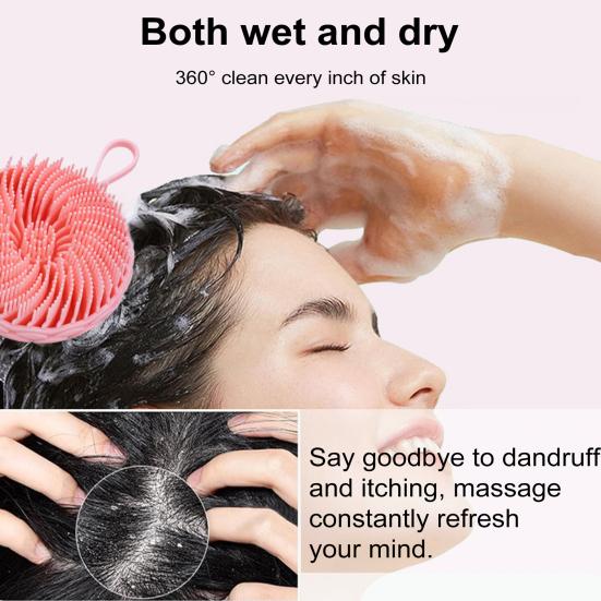 Силиконовая щетка для ванны, двусторонняя, с мягкой щетиной, для глубокого очищения, многофункциональная душевая щетка