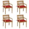 Day and Night - Day and Night Batavia Chairs 4 Units Solid Teak Wood with Cushions