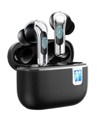 Беспроводные наушники Качество звука Bluetooth ENC Шумоподавление при звонках Компактные Низкий 60 часов непрерывной работы IPX7 Автоматические ушные для Веба и Игр [Улучшенная модель] 5.4,