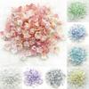 50Pcs Gradual Change Acrylic Bellflower Beads Accessories For Jewelry Making