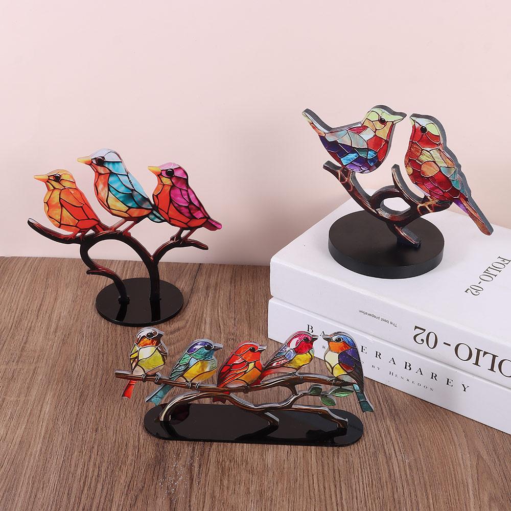 Современный стиль Акриловый настольный декор Фигурка птицы Настольное украшение птицы Красочные птицы Орнамент