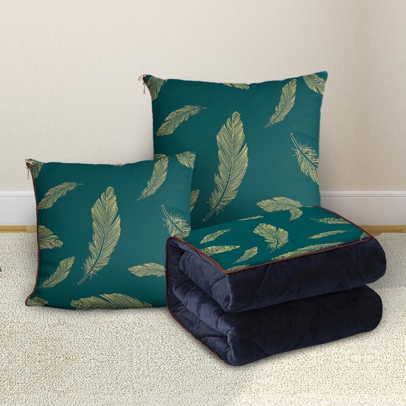 Персонализированная мультяшная флисовая плюшевая подушка-плед