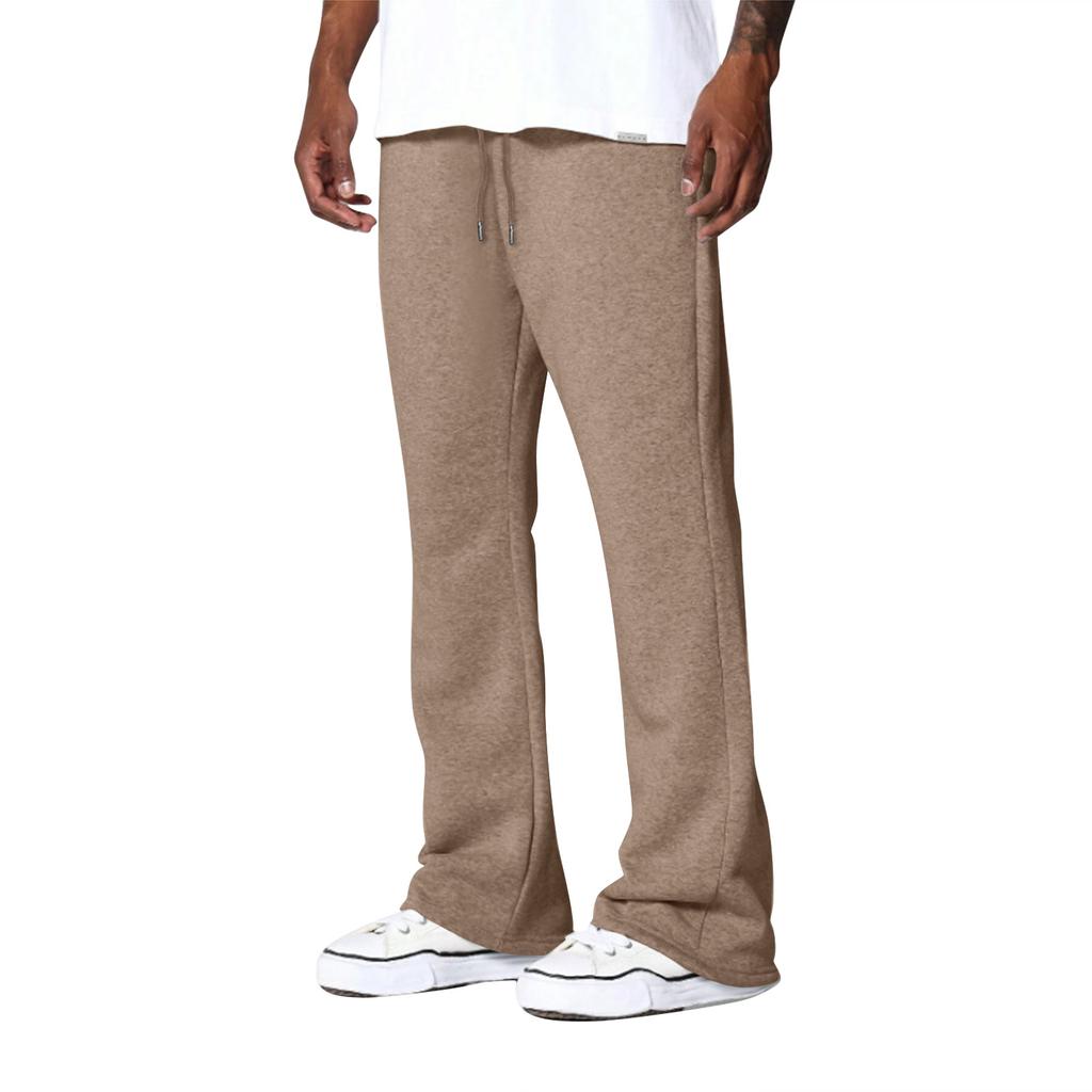 Мужские однотонные свободные спортивные штаны с широкими штанинами, мужские повседневные модные спортивные штаны