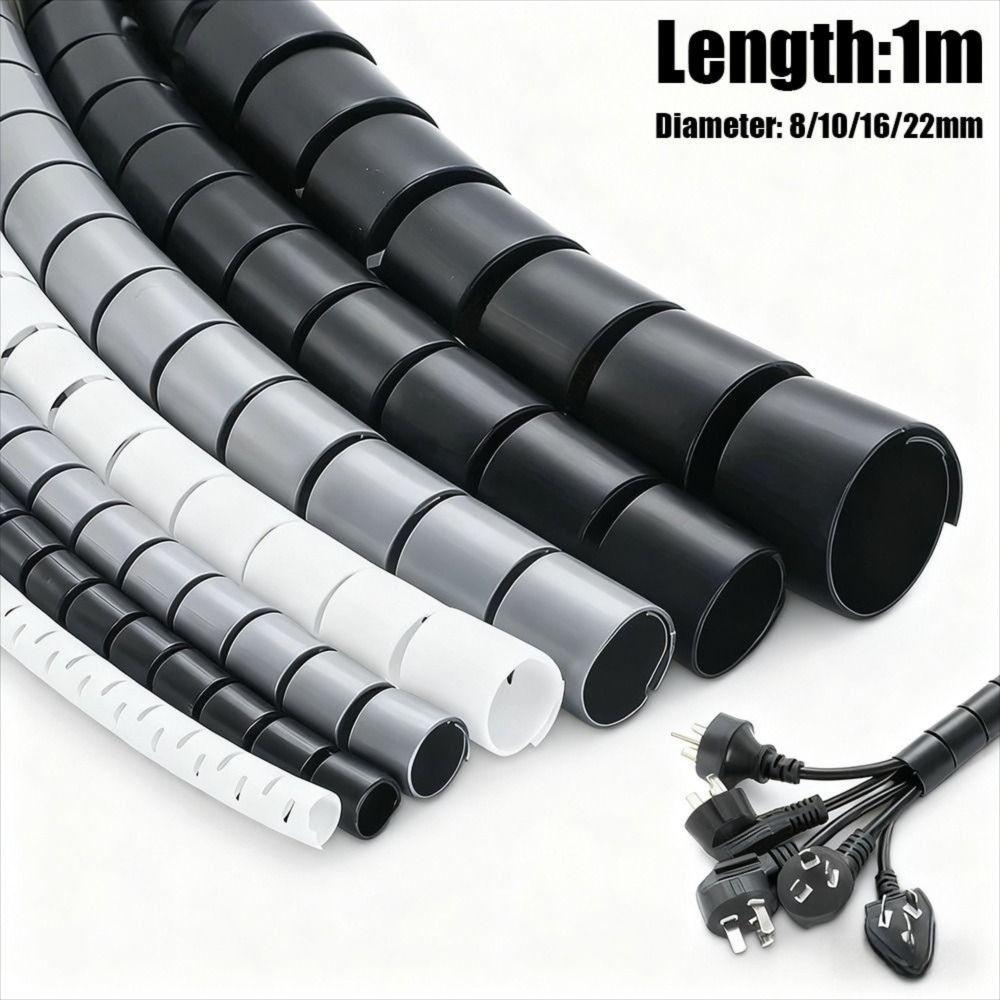 Spiral Cable Sleeve Cover Flexible Tube Line Organizer New Wrap Winding Cable