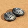 10 шт. лазерных настоящих роговых пуговиц с четырьмя ушками, высококачественные пуговицы для блейзера, свитера, круглые универсальные пуговицы для пиджака