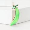 Fashion Creative Alloy Enamel Pea Pod Brooch Niche Design Women'S Clothing Brooch Ornament Pin