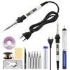Паяльник с регулируемой температурой, 80 Вт, 220 В/110 В, электрический паяльник с ЖК-дисплеем, сварочные инструменты для ремонта