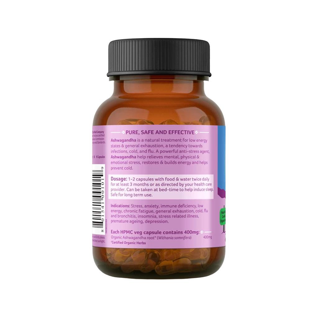 Ашвагандха (60 кап, 400 мг), Ashwagandha,  Organic India