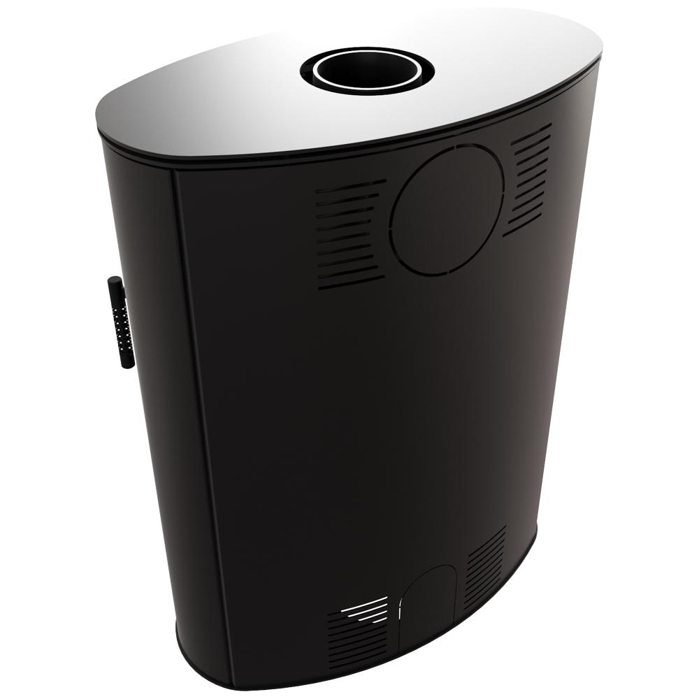 Дровяная стальная печь KRATKI AB/S/2/ROLLO 10 кВт Ø 150 черная thermotec