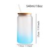 3D Printing Glass Straw Cup Thermal Sublimation Gradient Frosted Coke Mason Cup