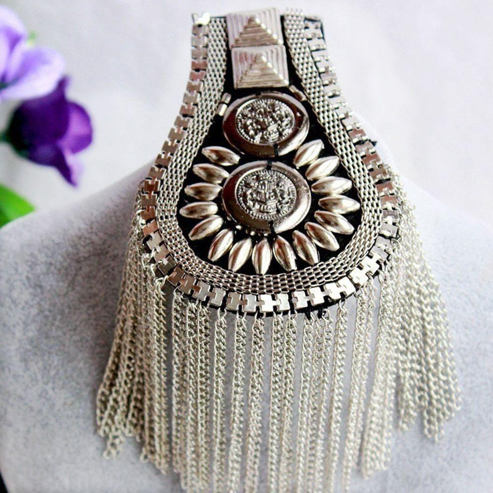 Unisex Punk Shoulder Board Spike Shoulder Flash Epaulets Shoulder Mark Brooch