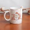 Белая керамическая кофейная кружка 11 унций с принтом по бокам и термостойкой поверхностью, отлично подходит для ежедневных перерывов на горячий чай, молоко, какао и другие напитки.