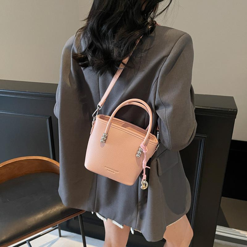 Премиальная однотонная переносная сумка-ведро, женская иностранная универсальная сумка через плечо, модная сумка-мессенджер