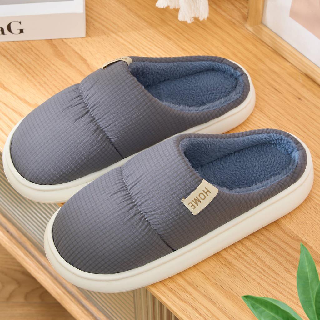 Cloth Cotton Slippers 2025 New Indoor Home Soft Bottom Non-slip Piled Warm Couple Thick Bottom Plush Slippers