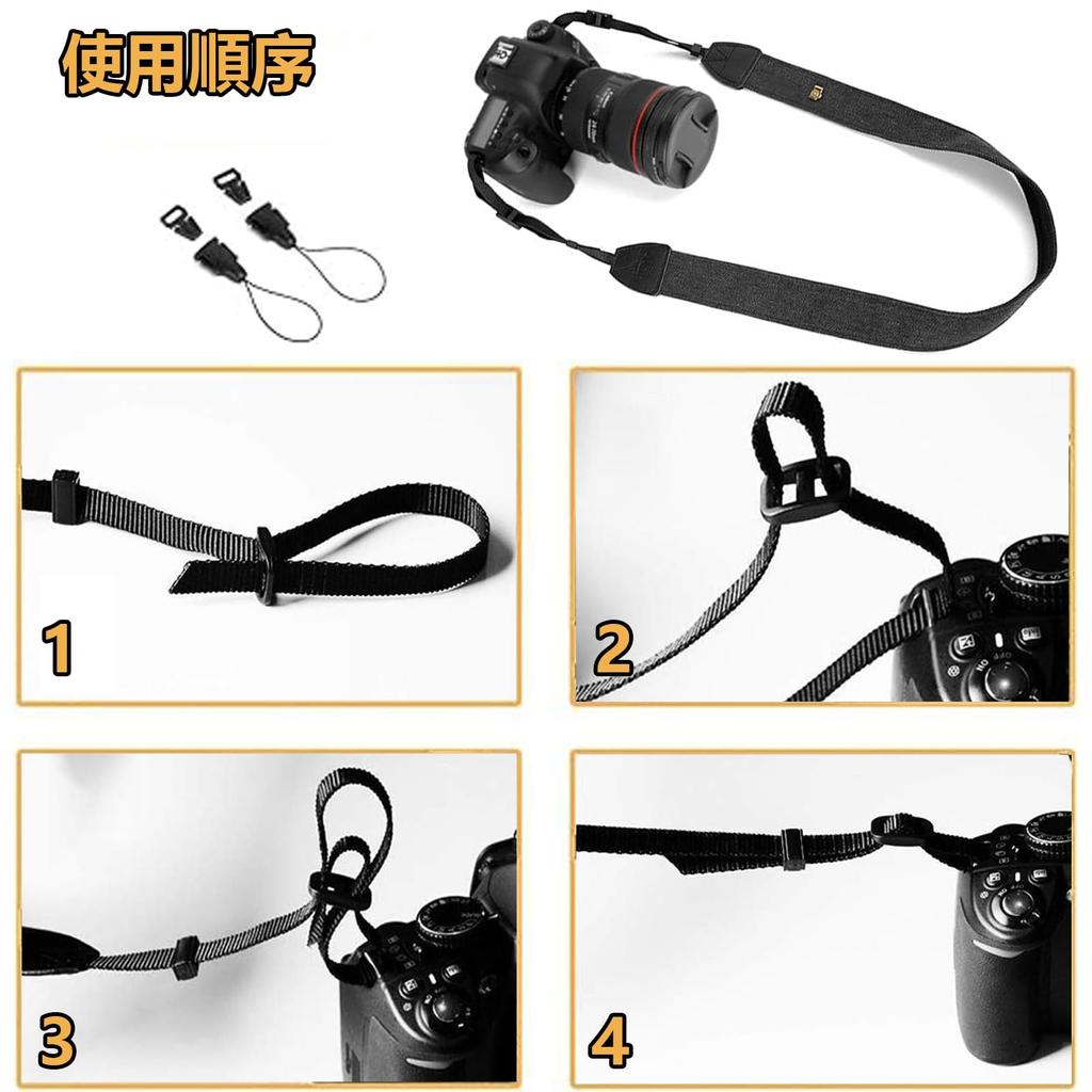 Ремень на шею для камеры Универсальный плечевой ремень для цифровых зеркальных камер с адаптером для подключения Регулируемая длина Стильный шейный ремень для цифровых зеркальных камер