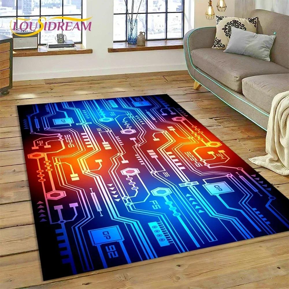 Печатная плата 3D Чип CPU Ковер Ковер для Спальни Гостиной Домашний Декор Дивана, Детская Игра Большой Декор Напольный Коврик Подарок