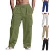 Мужские брюки, пляжные брюки, однотонные, удобные, дышащие, повседневные, для отдыха