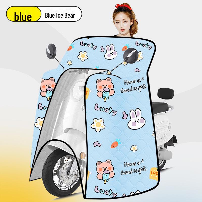 Всесезонный солнцезащитный козырек на лобовое стекло электромобиля и мотоцикла: Водонепроницаемый и ветрозащитный