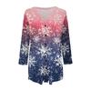 Women's Fashion Casual Long-sleeved Print Medium Length Cardigan Button Jacket Coat
