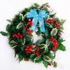 2M Искусственные листья падуба, красные ягоды, рождественские гирлянды, ротанг, елочные подвесные украшения, украшения для дома своими руками, искусственные растения