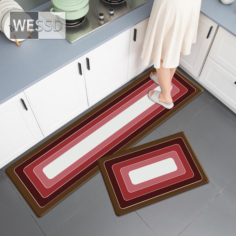 Кухонный коврик и коврик с градиентной геометрией, нескользящий 1 шт./1 комплект, коврик для ванной в скандинавском стиле, впитывающий мягкий напольный коврик для спальни для девочек