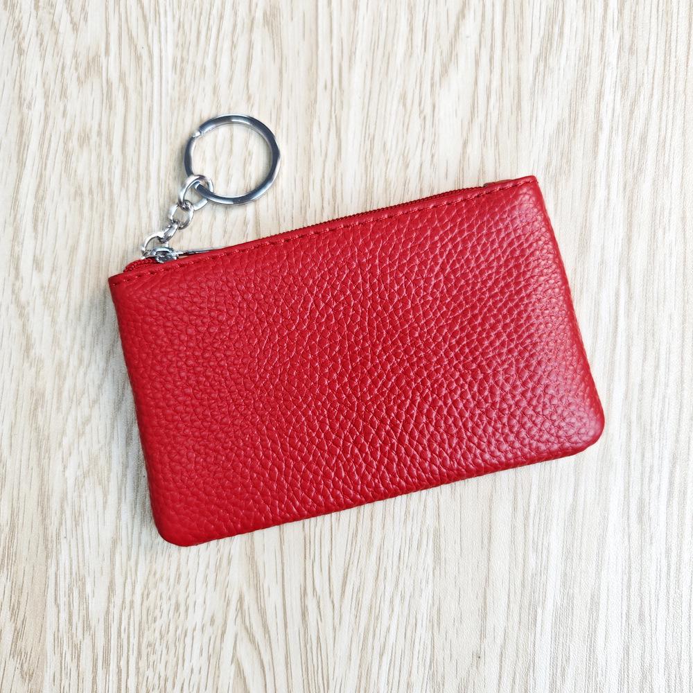 Кожаный кошелек для монет и ключница из коровьей кожи высшего качества - Мини-кошелек и визитница