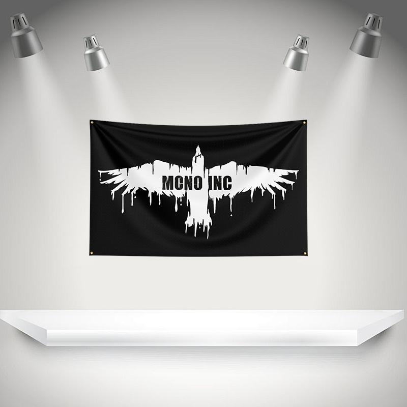 M-Mono Incs Flag Rock Music Band Banner HD Printing Tapestry Exhibition, Music Band Fans, Garage Decor