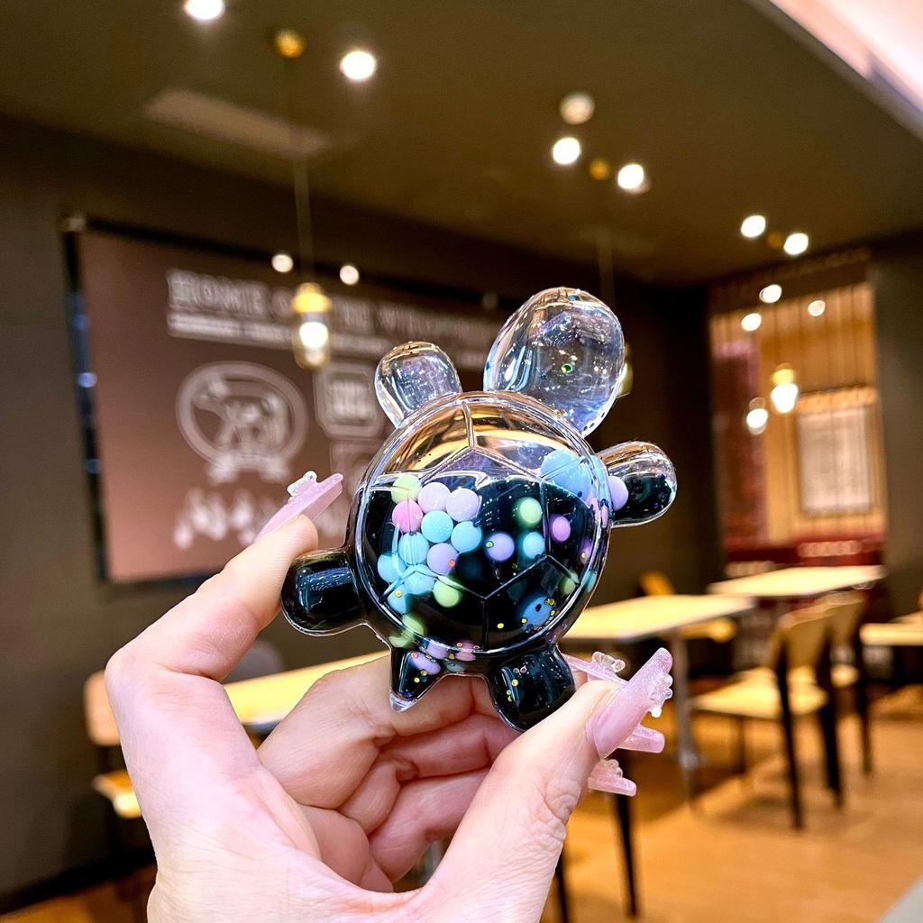 Diy Creative Table Toy Gift with Luminous Sand, Dazzling and Sparkling Turtle Ornaments
