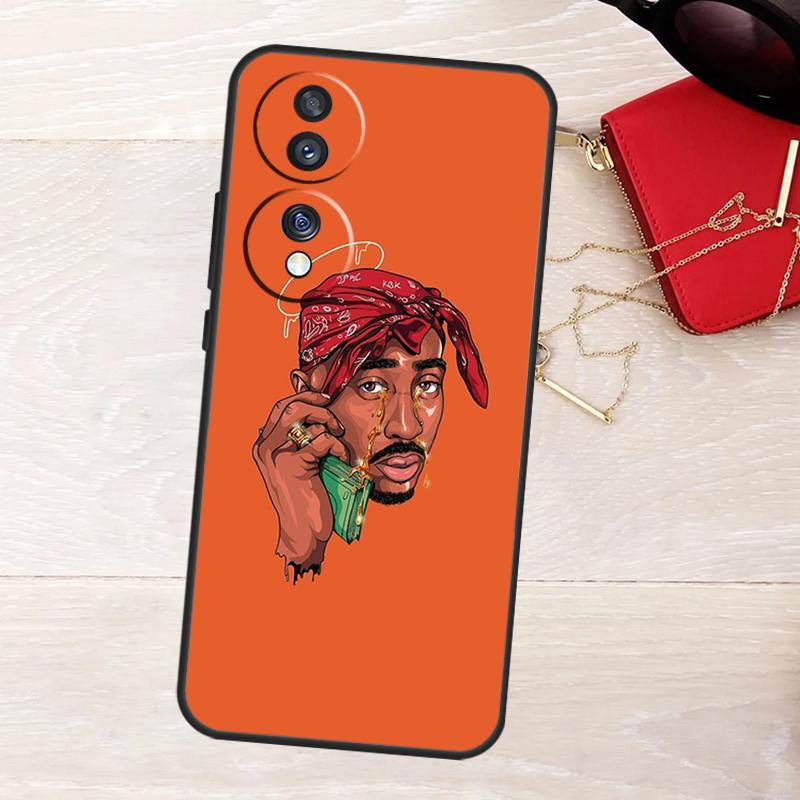 Rapper 2pac Singer Tupac Case For Honor Magic 8 7 5 6 Pro X9a X9b X9c X9d X8c X8b Win RT 50 70 90 200 400 Lite Cover