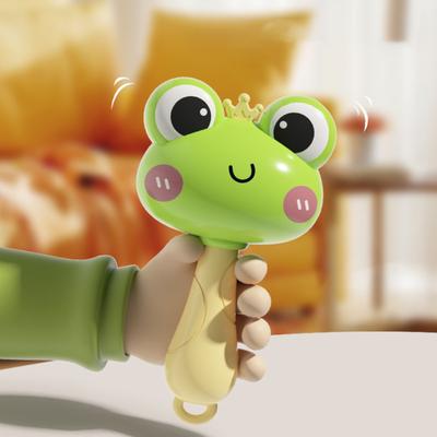 Детская погремушка, игрушка, мультяшная лягушка, цыпленок, ручная погремушка, развитие слуха и навыков хватания, для новорожденных мальчиков и девочек, погремушка для раннего развития