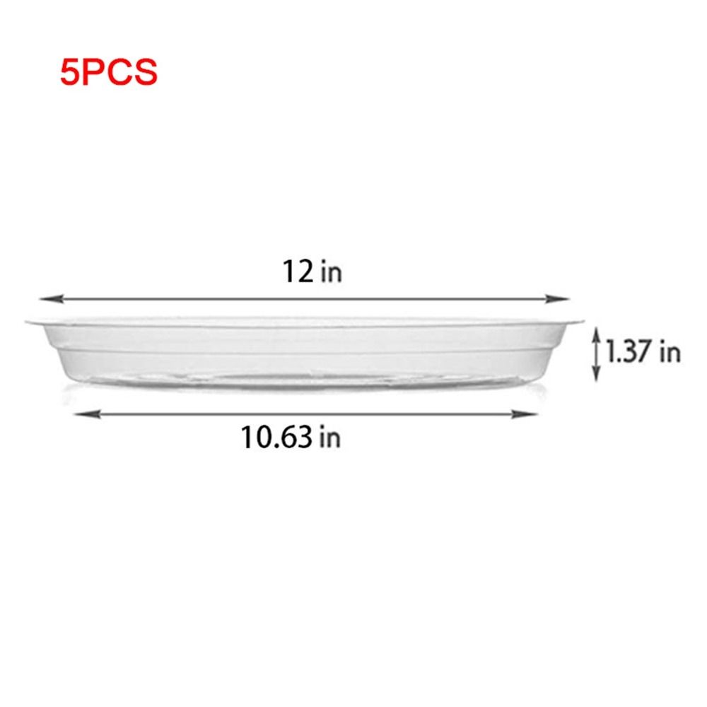 5Pcs Clear Plant Plates PET Plants Saucer New Flower Pot Tray Indoor