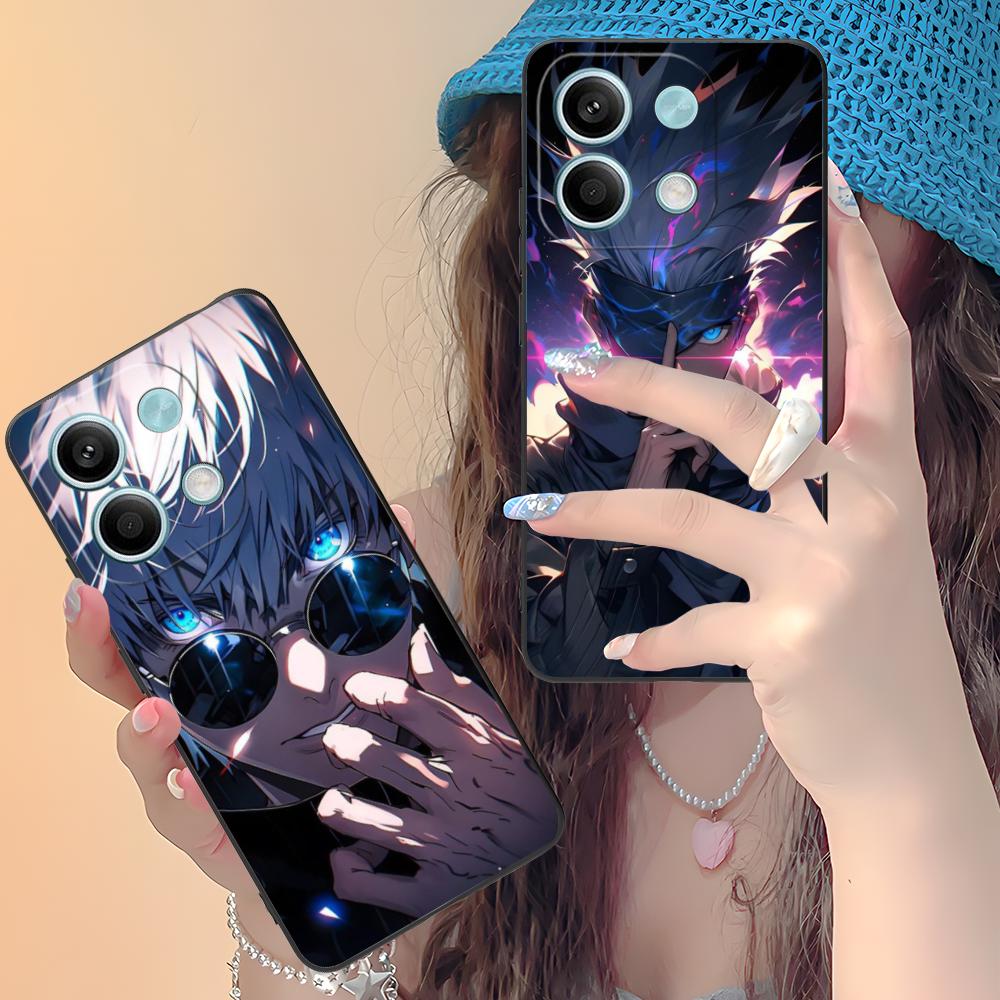 Jujutsu Kaisen Satoru Gojo Phone Case for Xiaomi Redmi Note 14 13 12 11 S Pro Plus 4G 5G Colorful Printing Cover Pretty Luxury