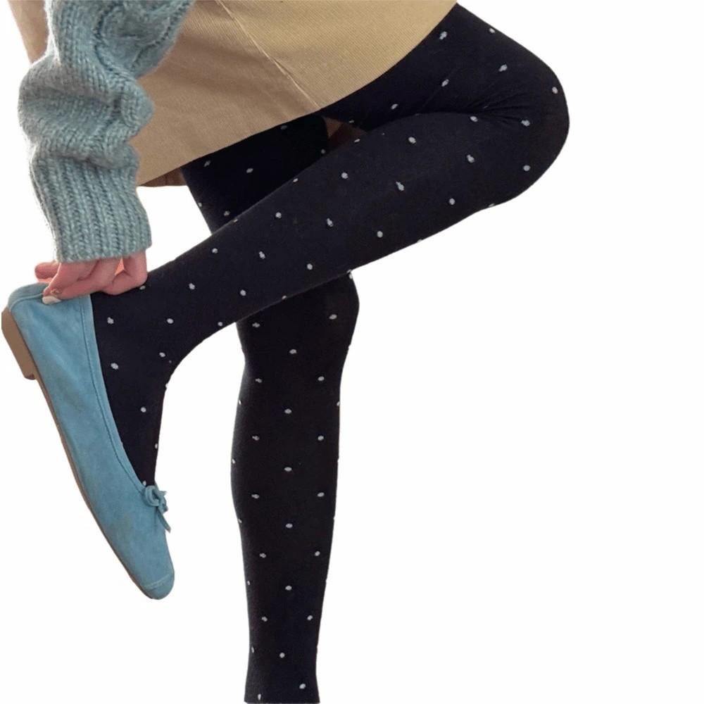 Fashionable Lady's Knitted Stockings Speckled Women's Leggings Winter Thermal Tights Winter Season
