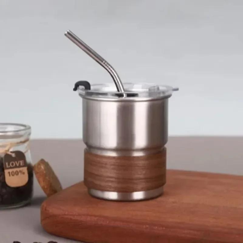 300 мл нержавеющая сталь кружка для кофе с крышкой портативная термостойкая для пикника на открытом воздухе кемпинга рыбалки бутылки кофейные чашки